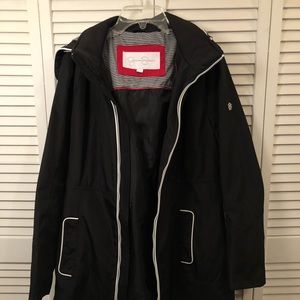 Jessica Simpson black coat. Removable hood